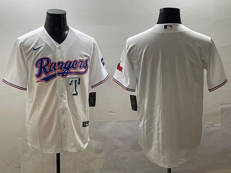 Men Texas Rangers Blank White Game 2025 Nike MLB Jersey style 4->texas rangers->MLB Jersey